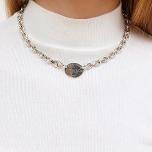 Tiffany & Co Oval Tag Choker Necklace